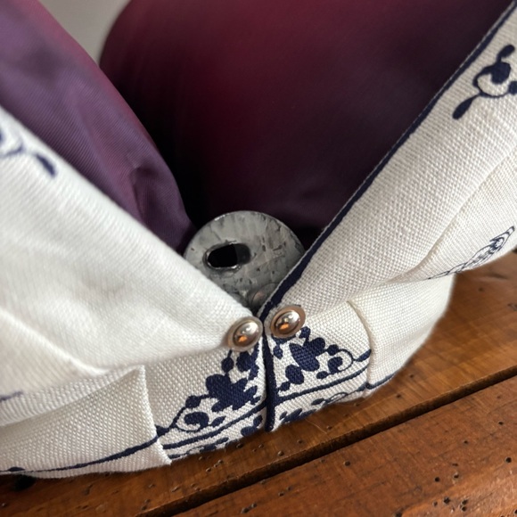 Vintage Delft Tile Fabric Printed Top Handle Cushioned Carry Case - Picture 14 of 16